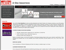 Tablet Screenshot of aoneindustries.com